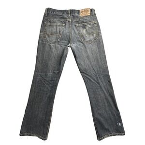 Aeropostale Jeans Mens 30x30 Blue Driggs Slim Bootcut Distressed Denim Pants